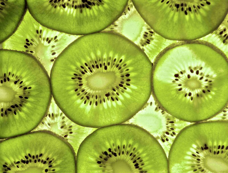 Sliced Kiwi Fruit — Green, Fresh, Photograph, Seeds