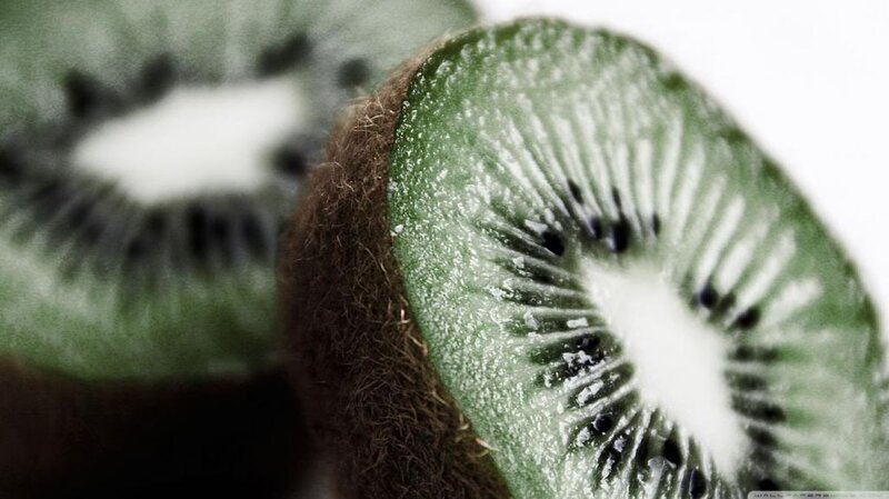Sliced Kiwi Fruit — Green, Natural, Photograph, Seed