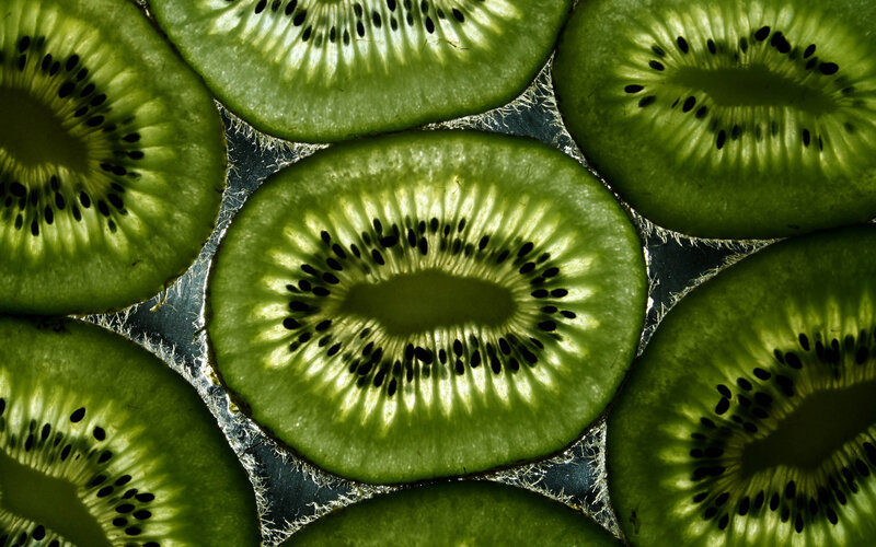 Sliced Kiwi Fruit — Green, Natural, Photograph, Seeds, Slices