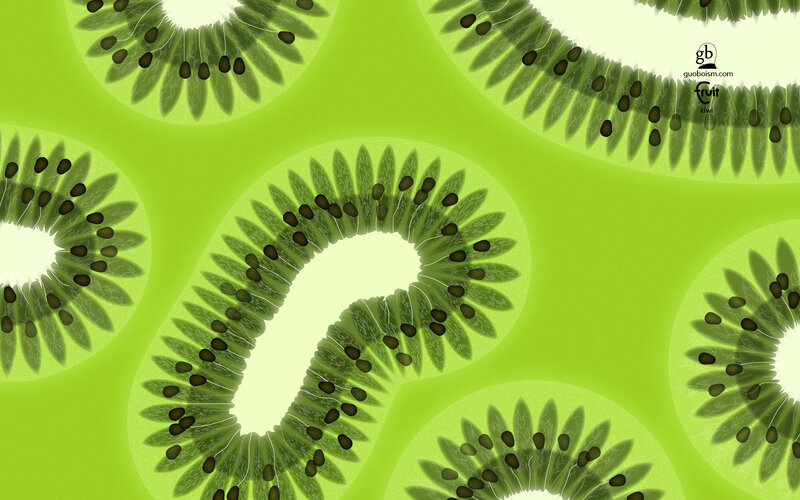 Sliced Kiwi Fruit — Green, Vibrant