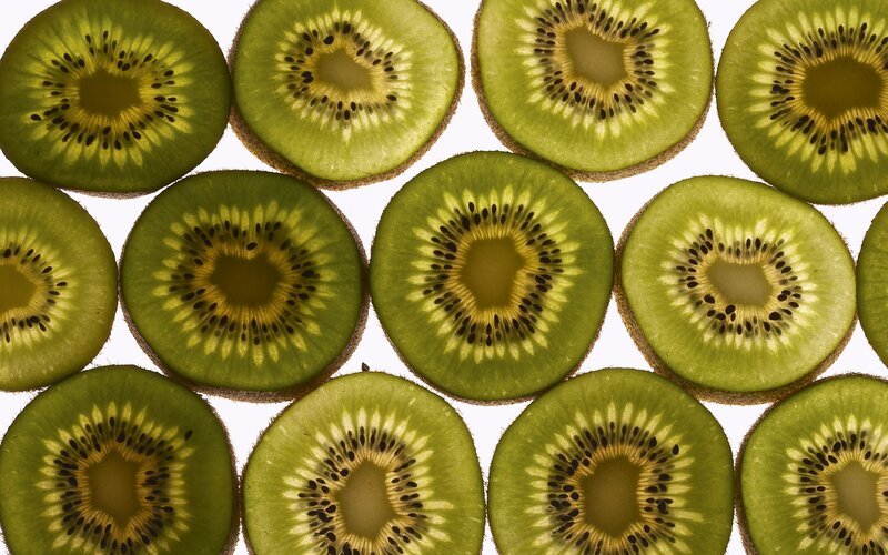 sliced kiwi fruit pattern