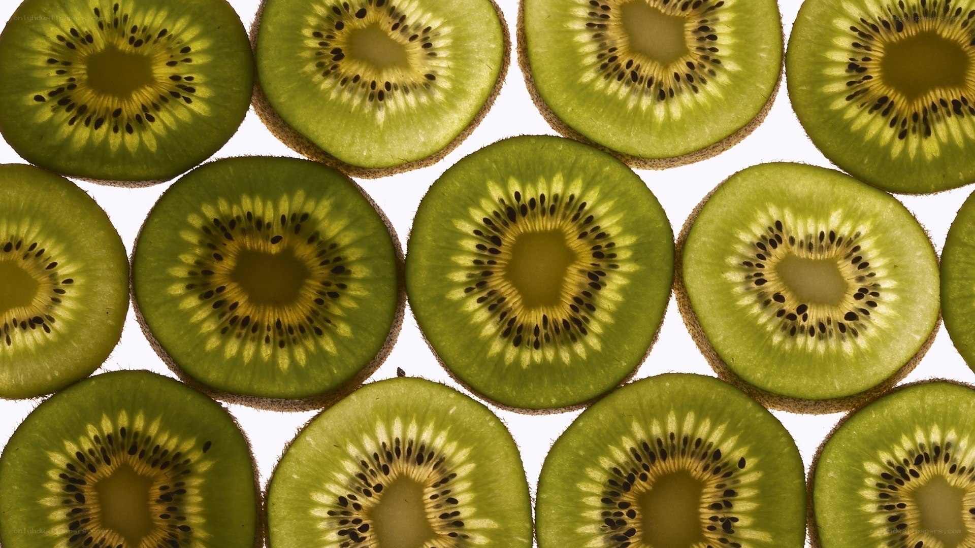 sliced kiwi fruit pattern