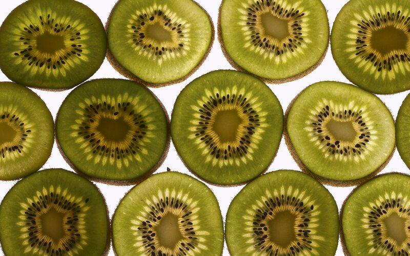 sliced kiwi fruit pattern