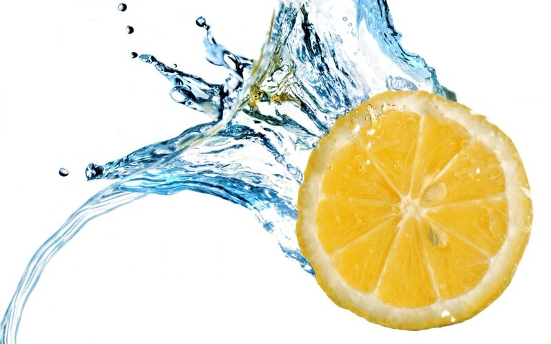 Sliced Lemon in Water