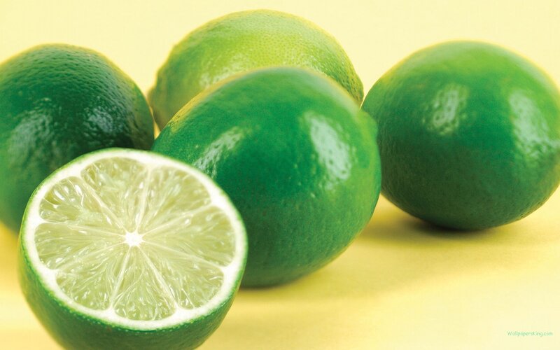 Sliced Lime and Whole Limes