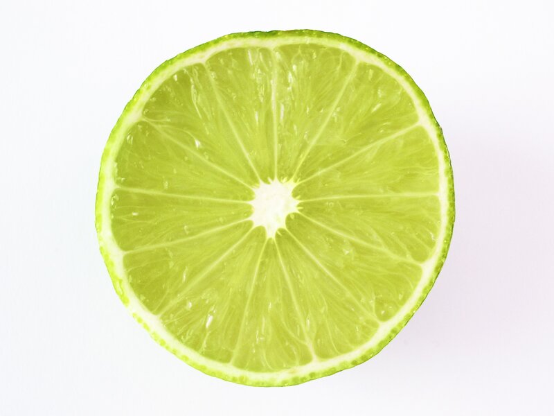 sliced lime cross-section