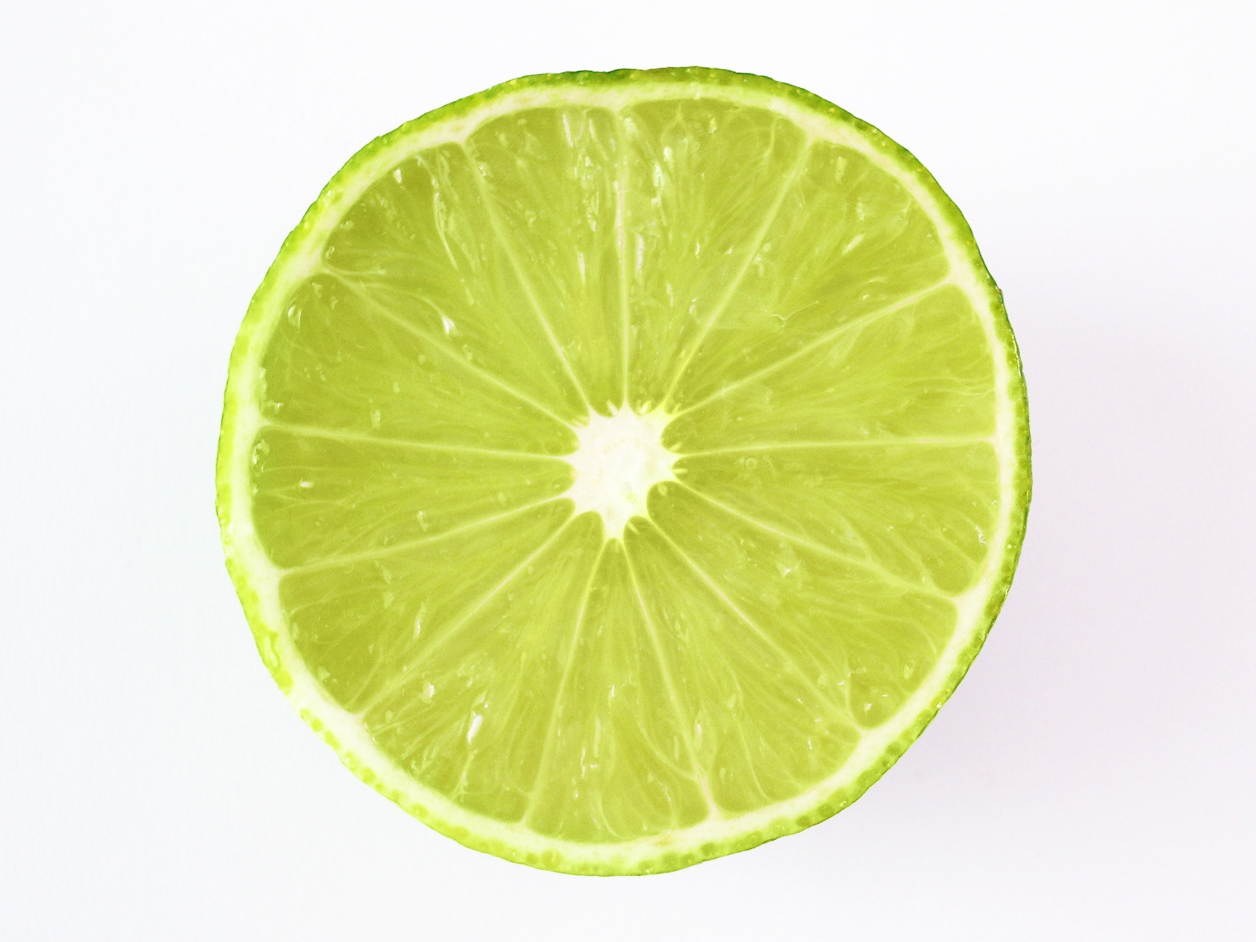 sliced lime cross-section