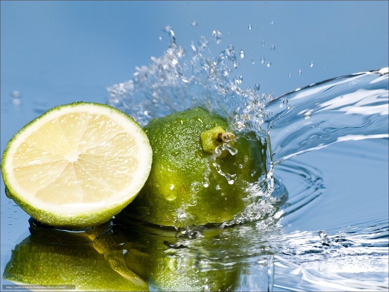 Sliced Lime in Water