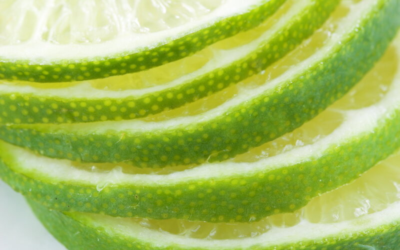 Sliced Lime Wedges — Green