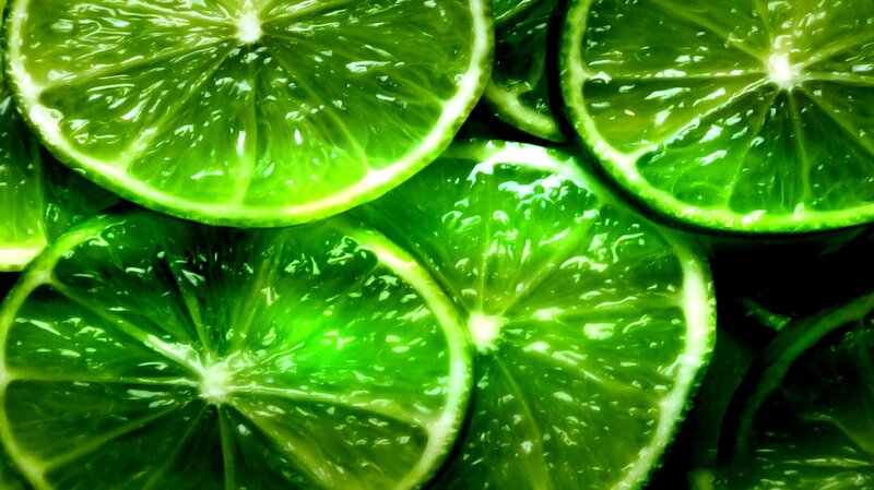 Sliced Limes — Green, Fresh