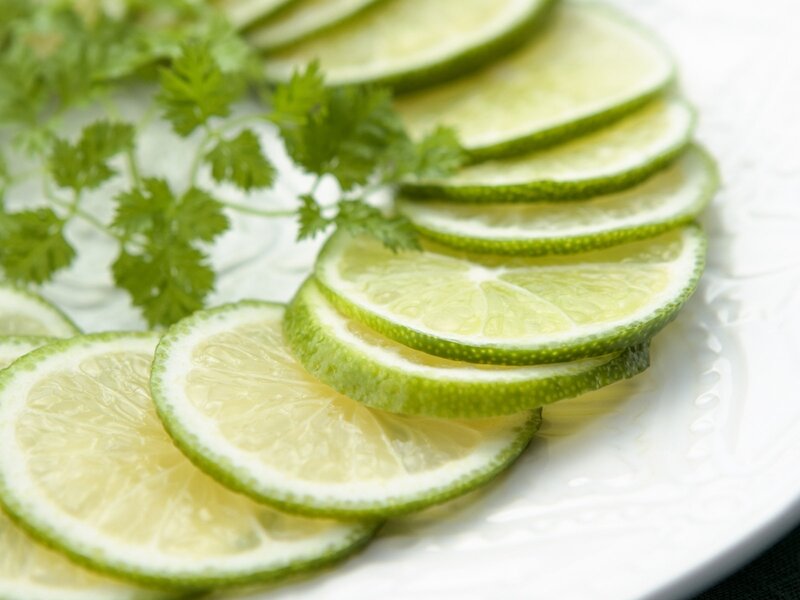 Sliced Limes on Plate