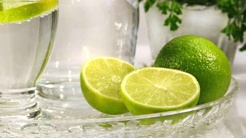 Sliced Limes on Tray