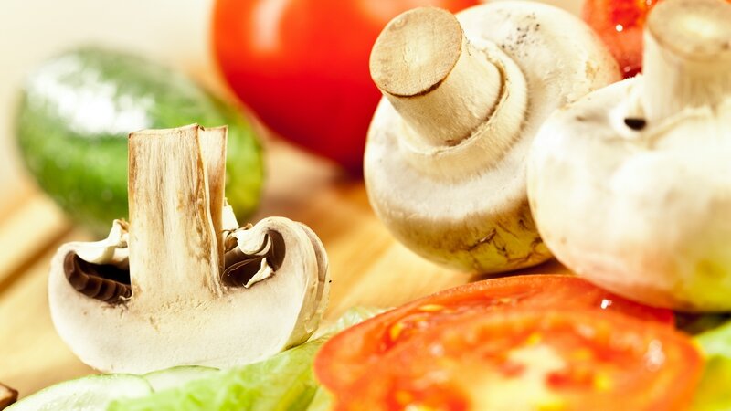 Sliced Mushrooms and Vegetables