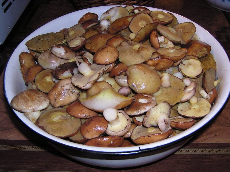 sliced mushrooms in a bowl