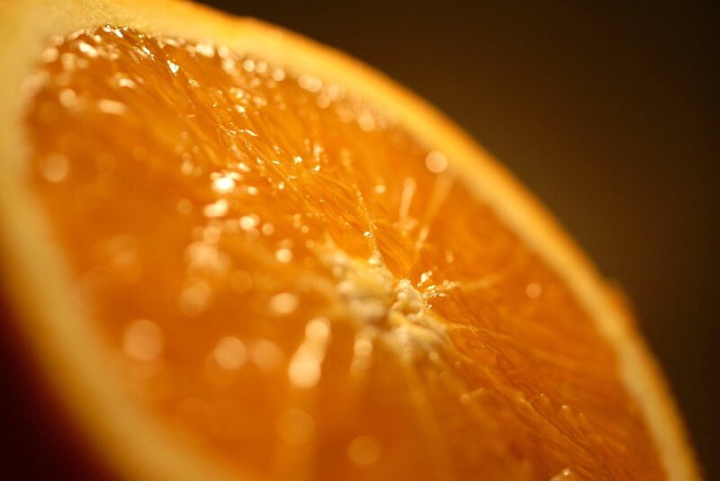 Sliced Orange Fruit — Dramatic, Photograph, Slice