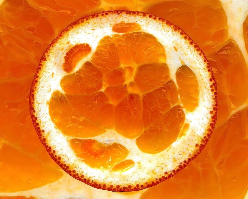 Sliced Orange Fruit — Vibrant, Photograph, Slice