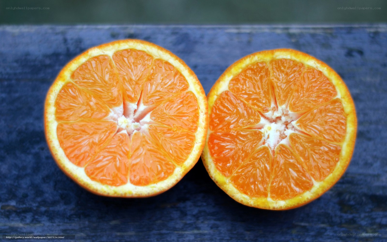 sliced orange halves