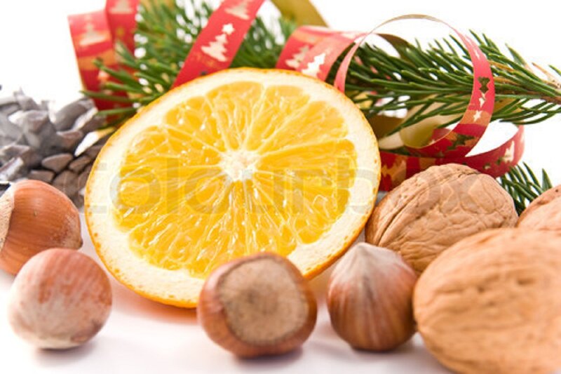Sliced Orange with Nuts