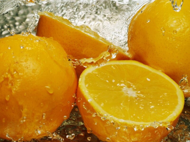 Sliced Oranges in Water