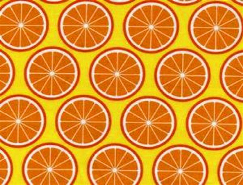 Sliced Oranges Pattern — Yellow