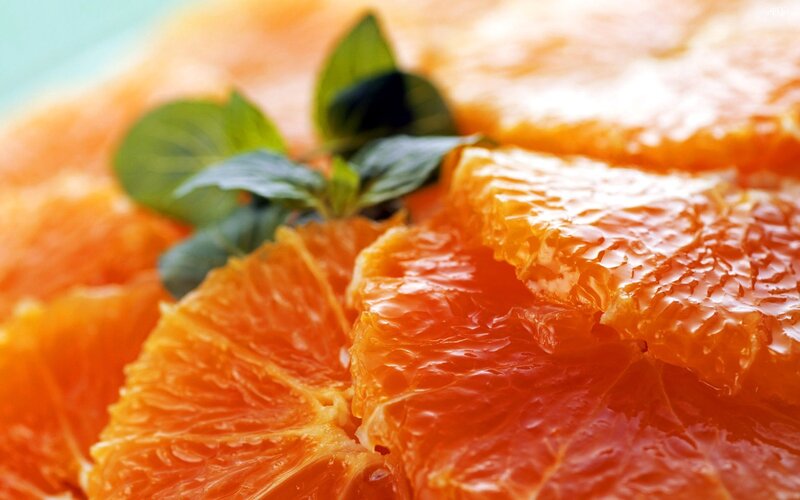 Sliced Oranges with Mint — Orange, Fresh