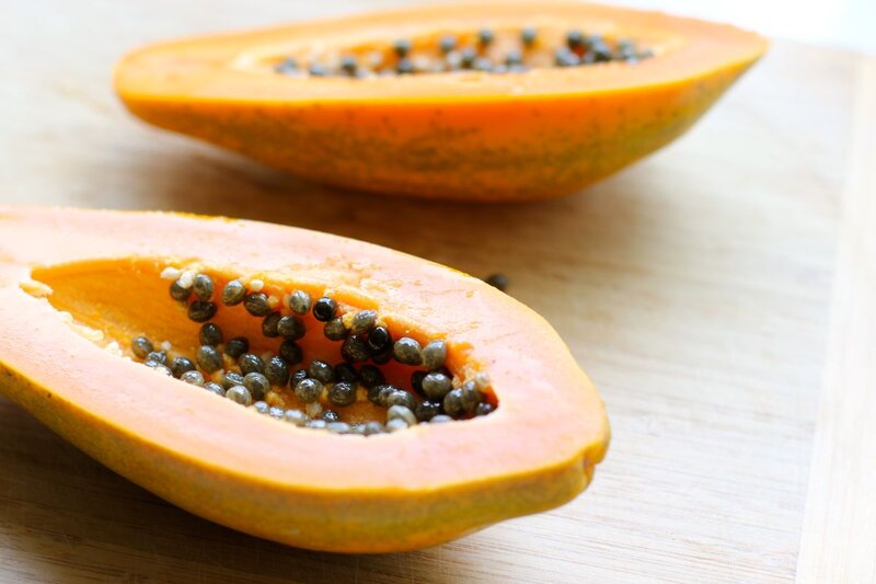 Sliced Papaya Fruit