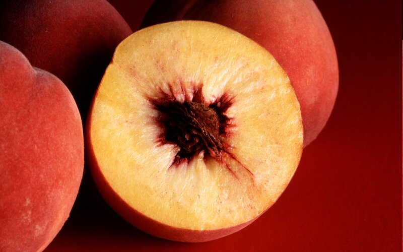Sliced Peach Fruit