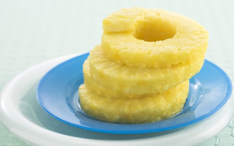 Sliced Pineapple Rings — Yellow