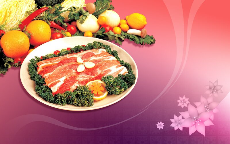 Sliced Pork on Plate