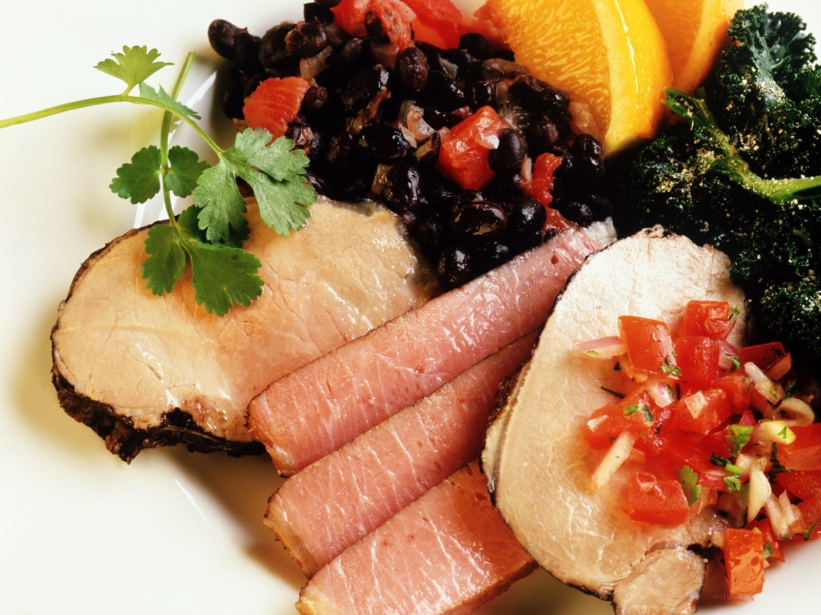 sliced pork with black beans