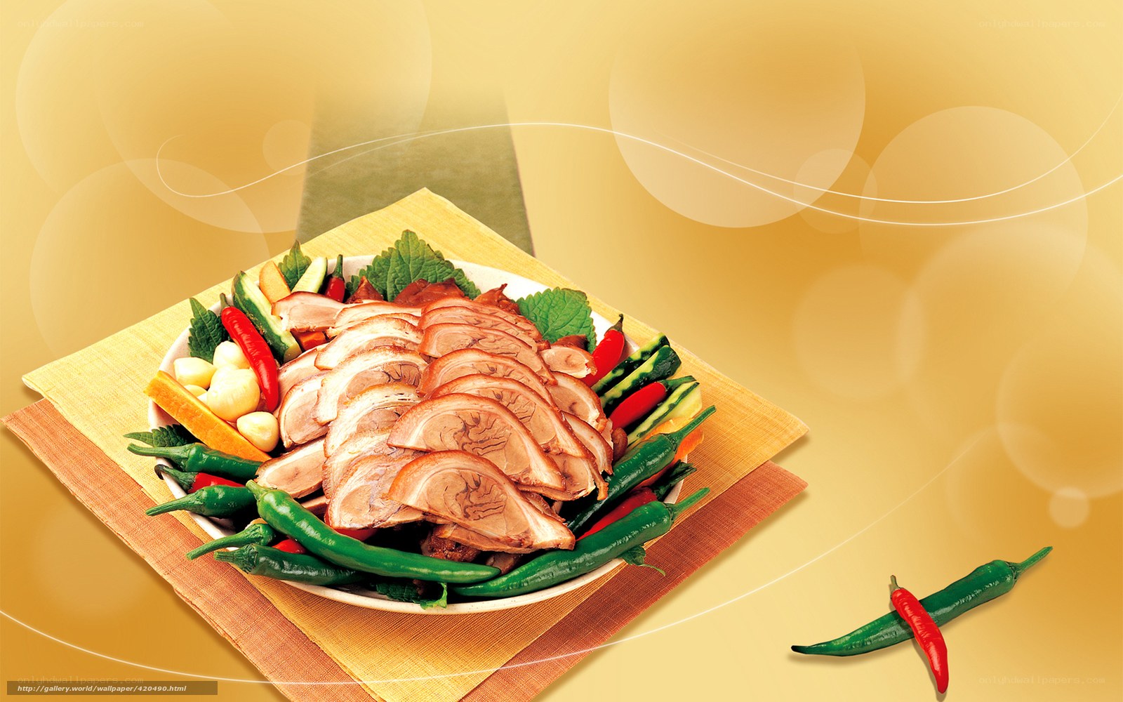 Sliced pork with vegetables