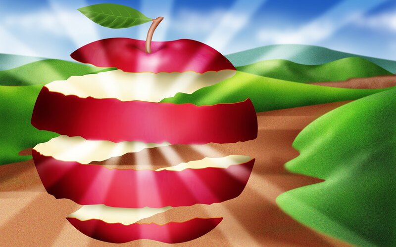 Sliced Red Apple — Serene