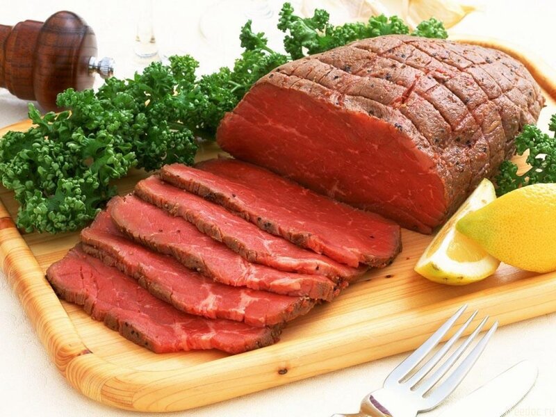 Sliced Roast Beef — Brown, Appetizing, Photograph, Lemon