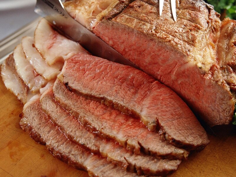 Sliced Roast Beef — Brown, Appetizing, Photograph