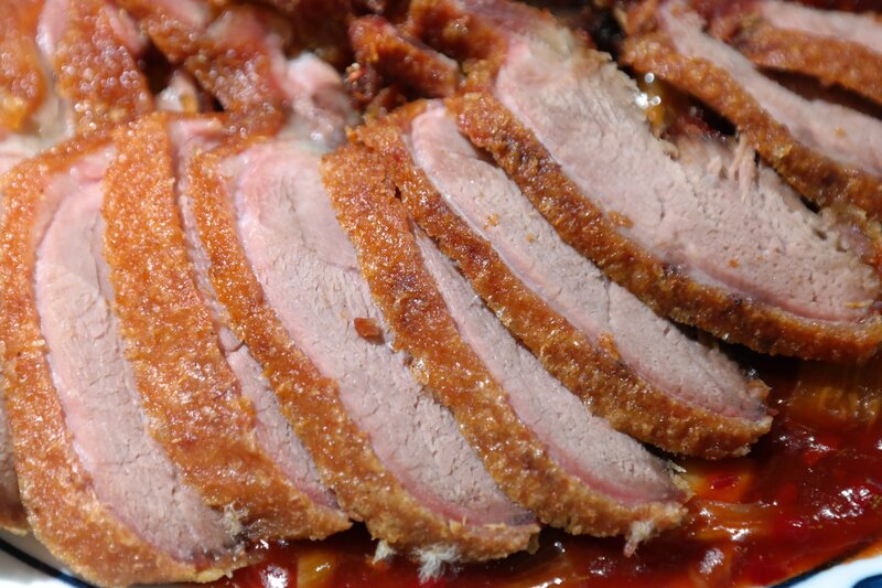sliced roasted duck