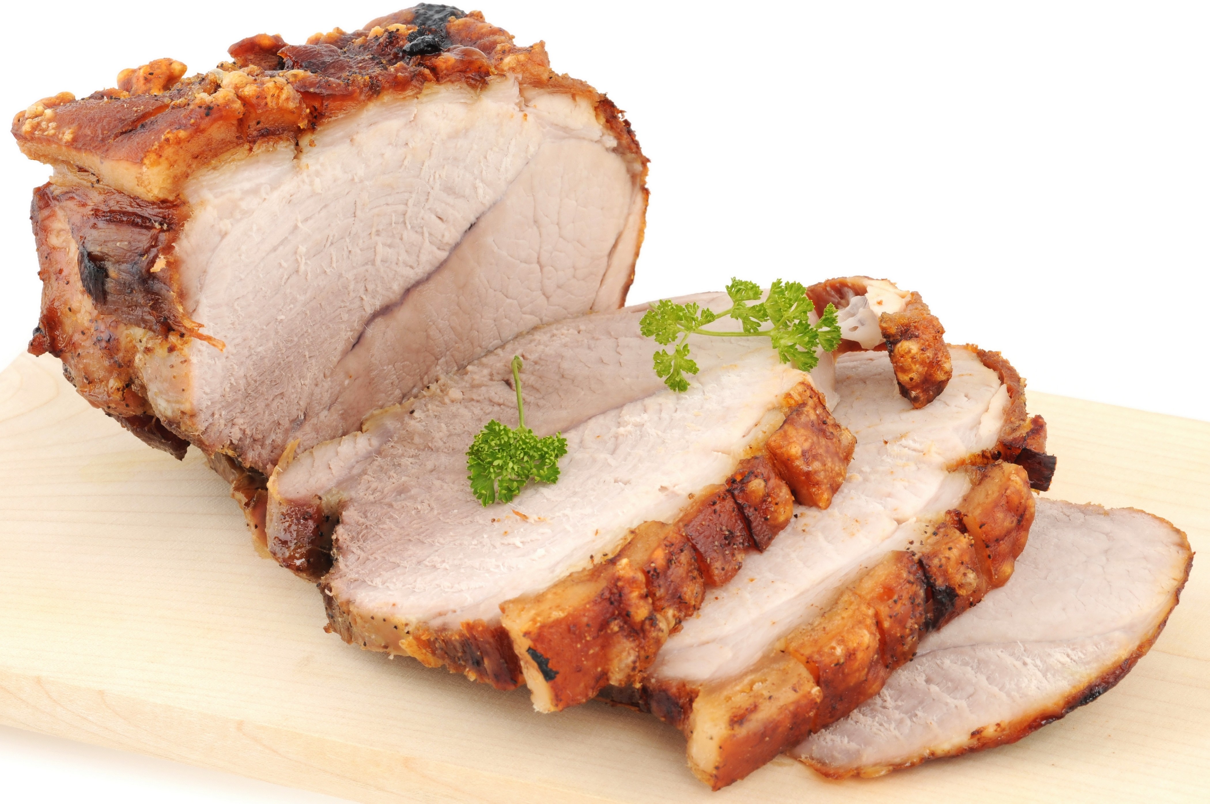 sliced roasted pork loin