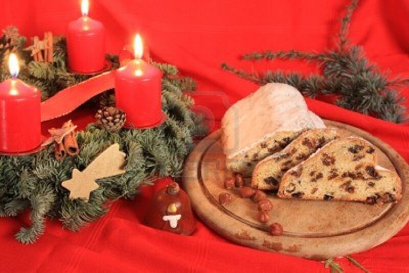 Sliced Stollen Bread