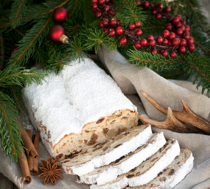Sliced Stollen Cake — Green