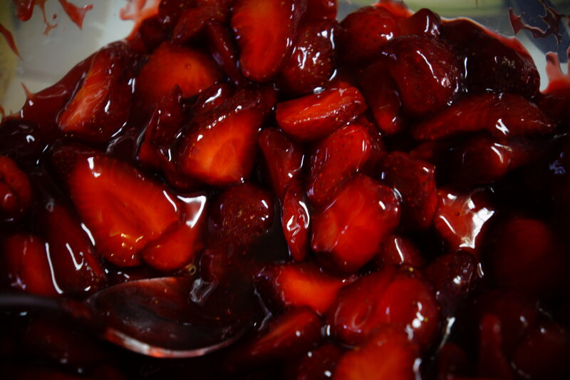 Sliced Strawberries in Sauce