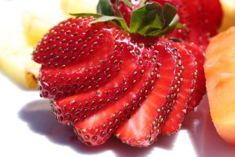 Sliced Strawberry — Red, Fresh, Afternoon, Photograph, Pineapple, Melon