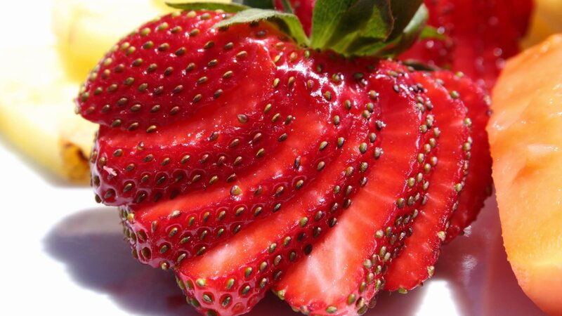 Sliced Strawberry — Red, Fresh, Afternoon, Photograph, Pineapple