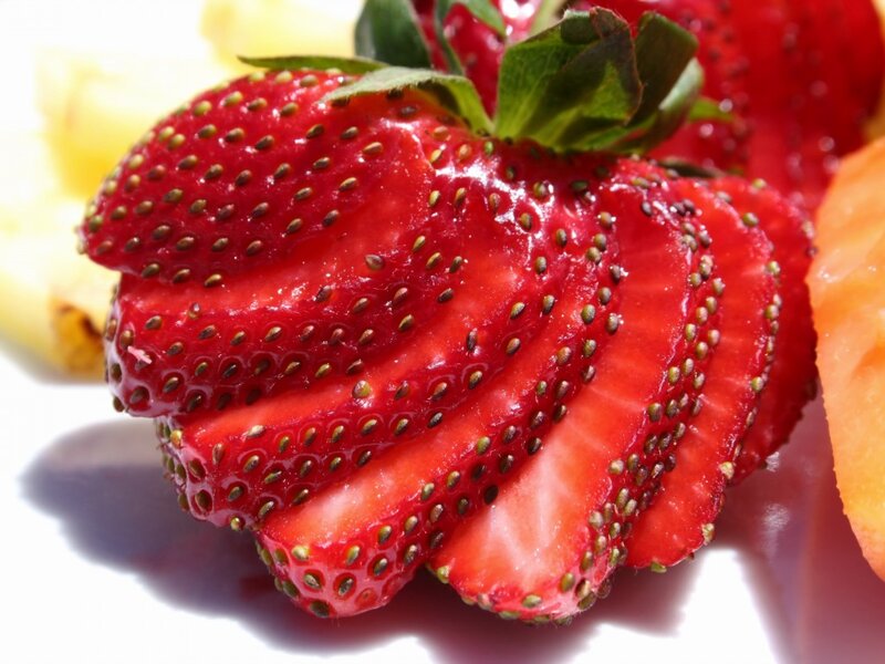 Sliced Strawberry — Red, Fresh