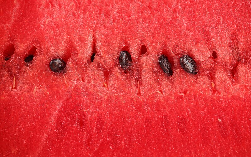 Sliced Watermelon Flesh — Red, Fresh, Photograph