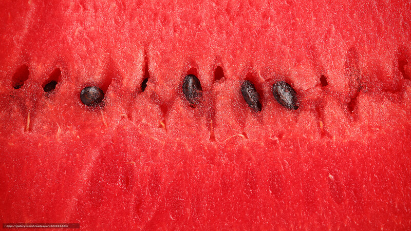 Sliced Watermelon Flesh — Red