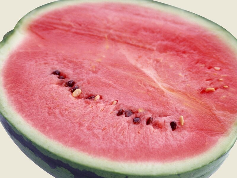 sliced watermelon fruit