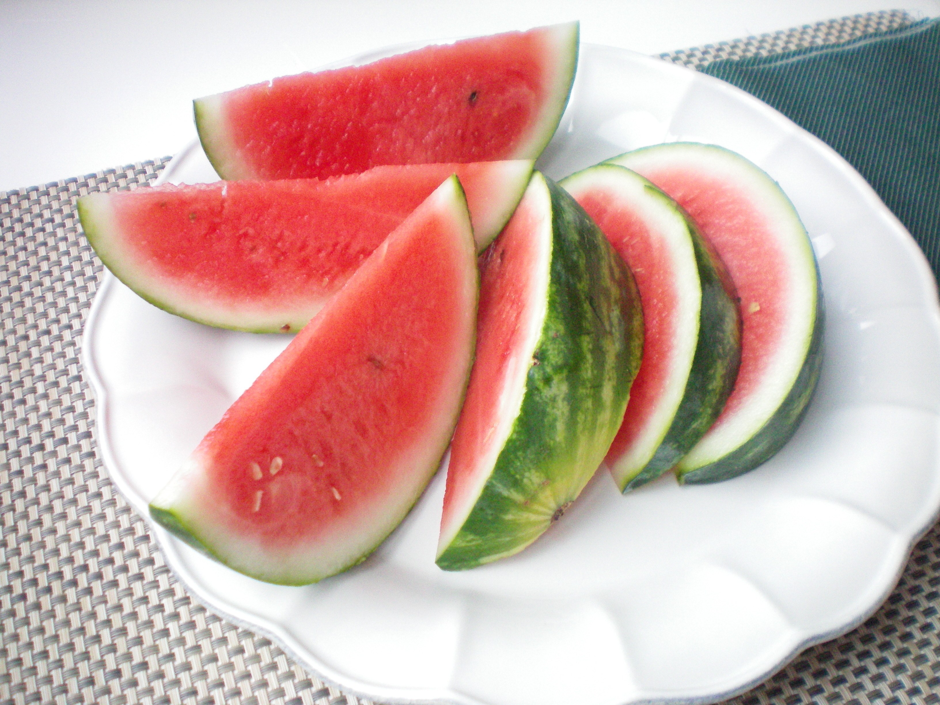 sliced watermelon on a plate
