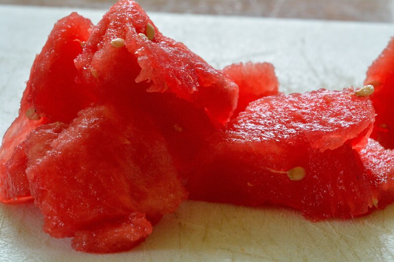 Sliced Watermelon Pieces — Red, Fresh, Photograph, Seeds