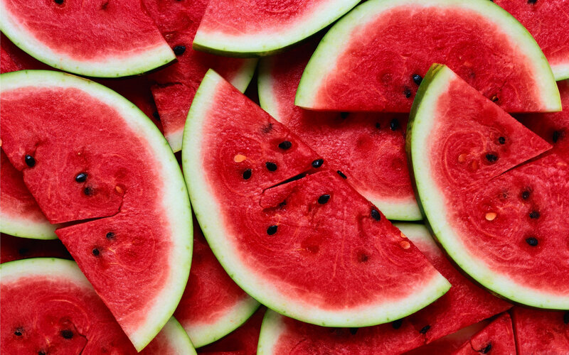 Sliced Watermelon Pieces — Red, Fresh, Summer, Photograph