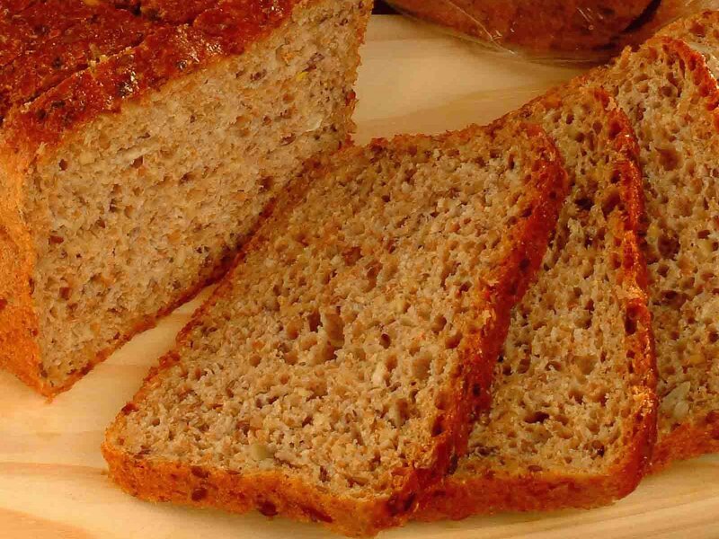sliced whole grain bread