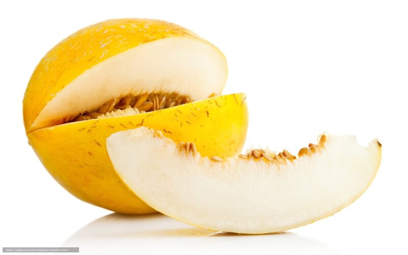 sliced yellow melon